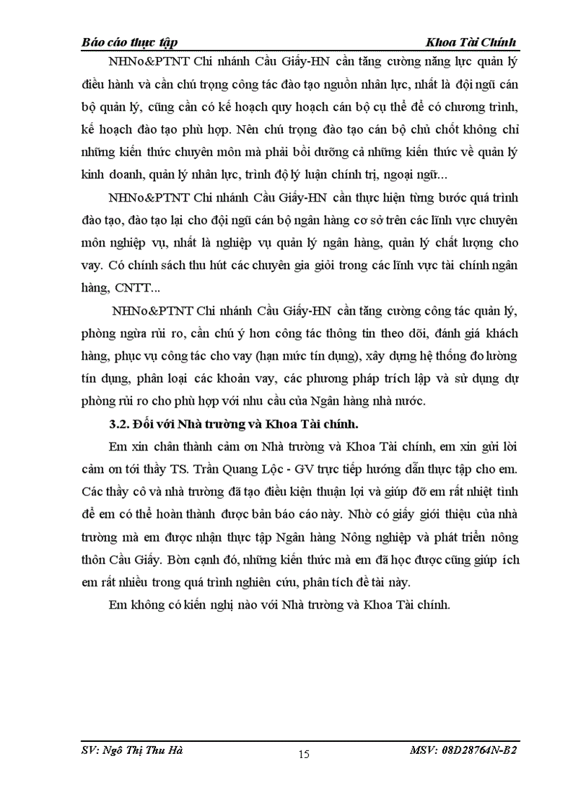 image for page Tình hình và kết quả hoạt động kinh doanh của Ngân hàng nông nghiệp và phát triển nông thôn Chi nhánh Cầu Giấy Hà Nội
