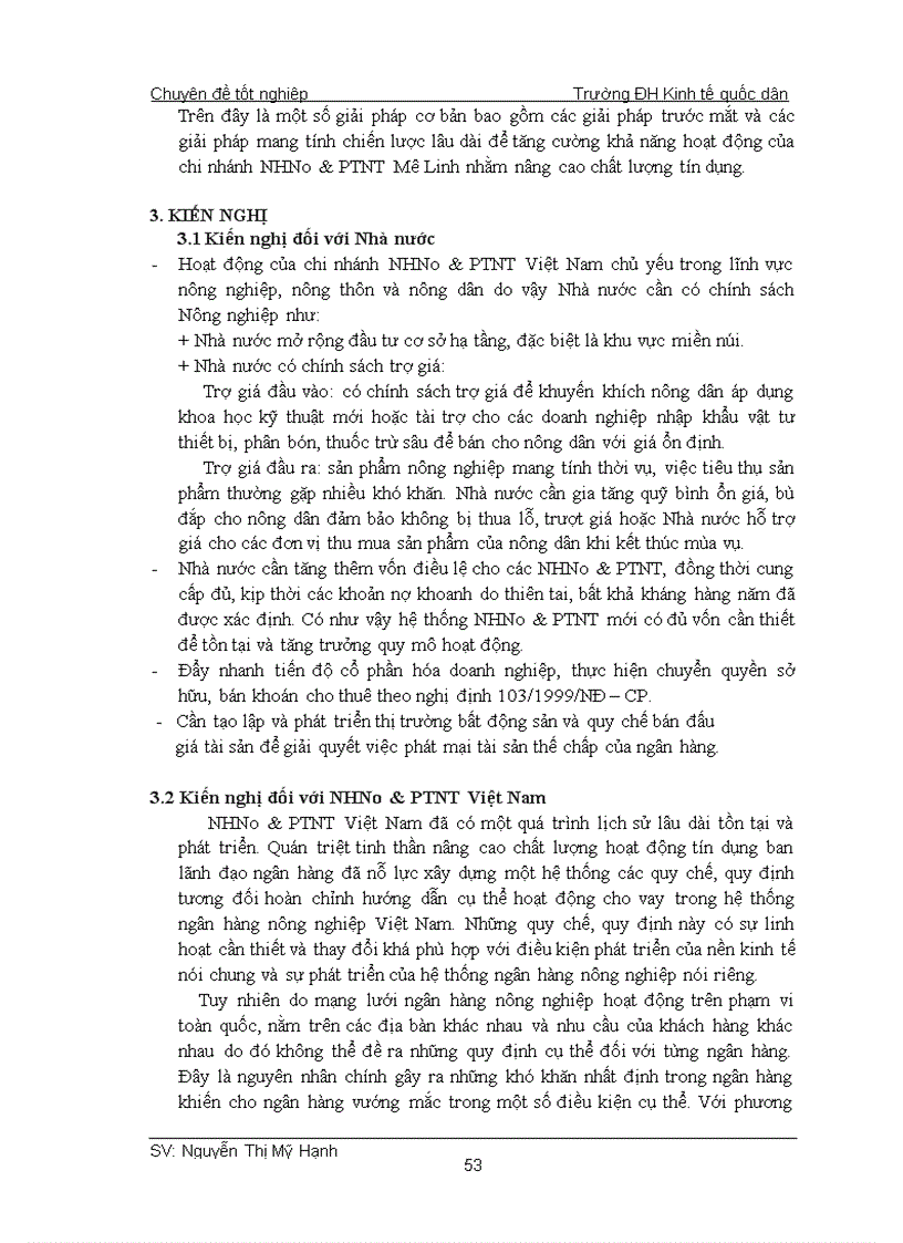 image for page Giải pháp nâng cao chất lượng tín dụng tại chi nhánh ngân hàng Nông nghiệp và phát triển nông thôn huyện Mê Linh 3