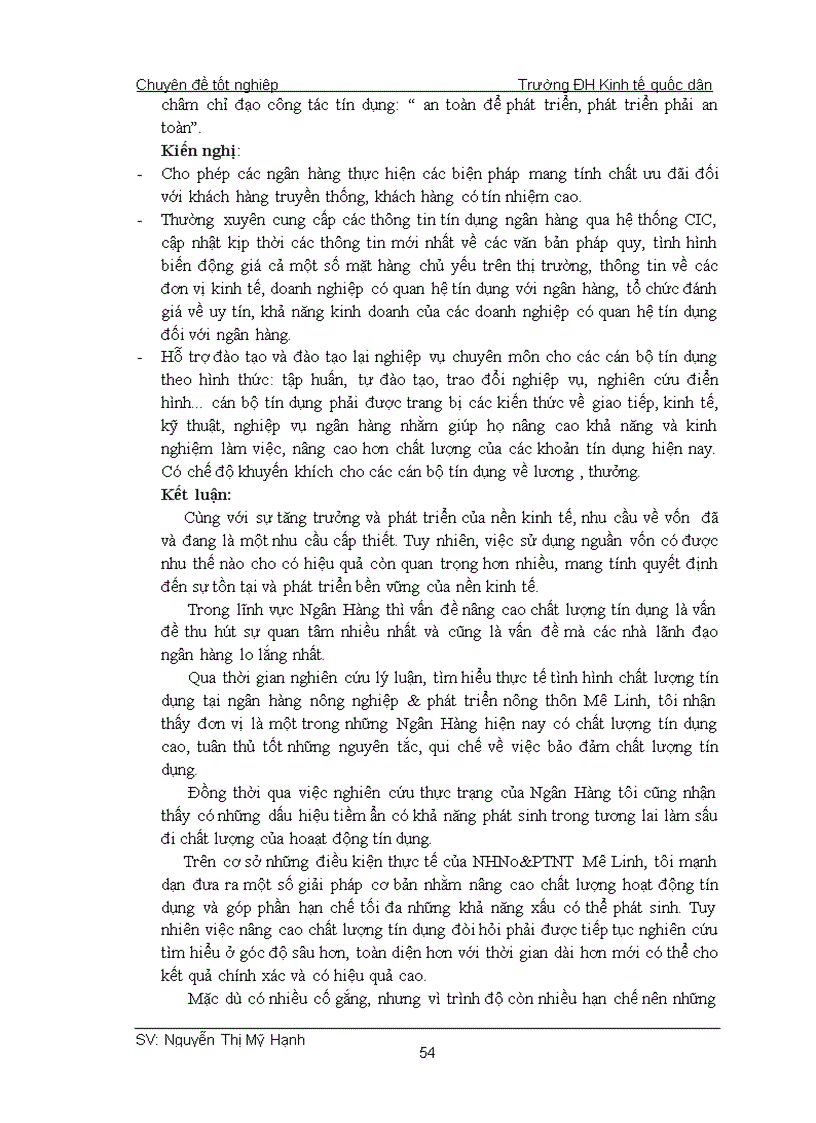 image for page Giải pháp nâng cao chất lượng tín dụng tại chi nhánh ngân hàng Nông nghiệp và phát triển nông thôn huyện Mê Linh 3