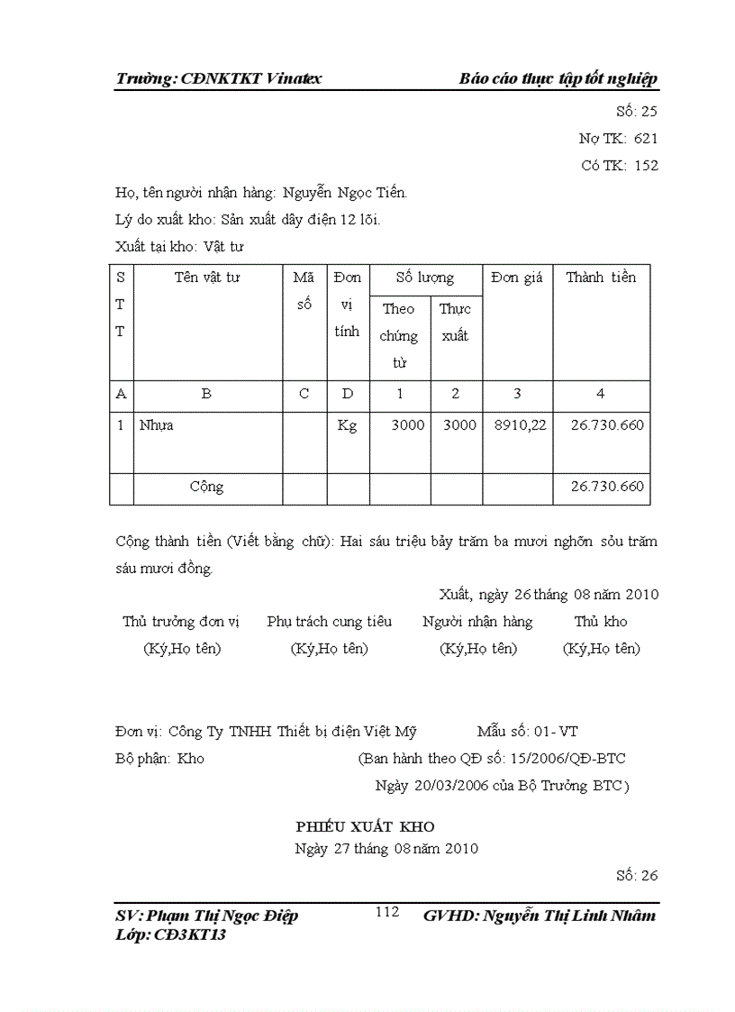 image for page Tổ chức công tác kế toán tại Công ty TNHH thiết bị điện Việt Mỹ