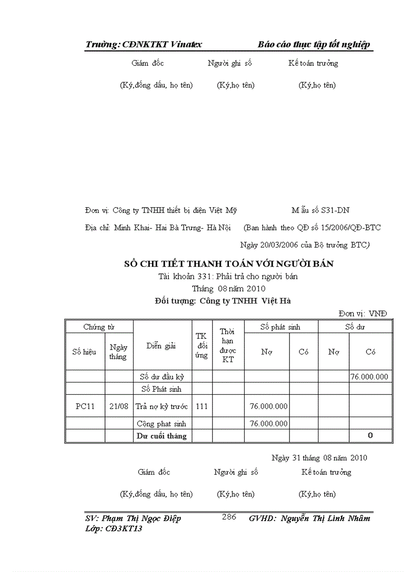 image for page Tổ chức công tác kế toán tại Công ty TNHH thiết bị điện Việt Mỹ