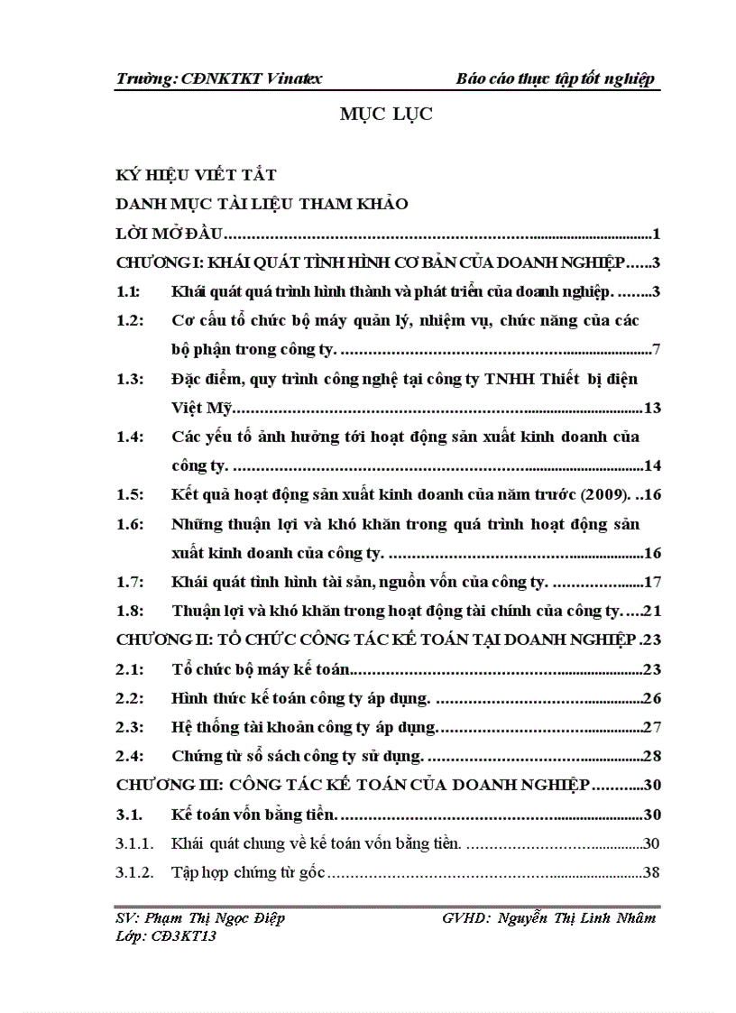 image for page Tổ chức công tác kế toán tại Công ty TNHH thiết bị điện Việt Mỹ