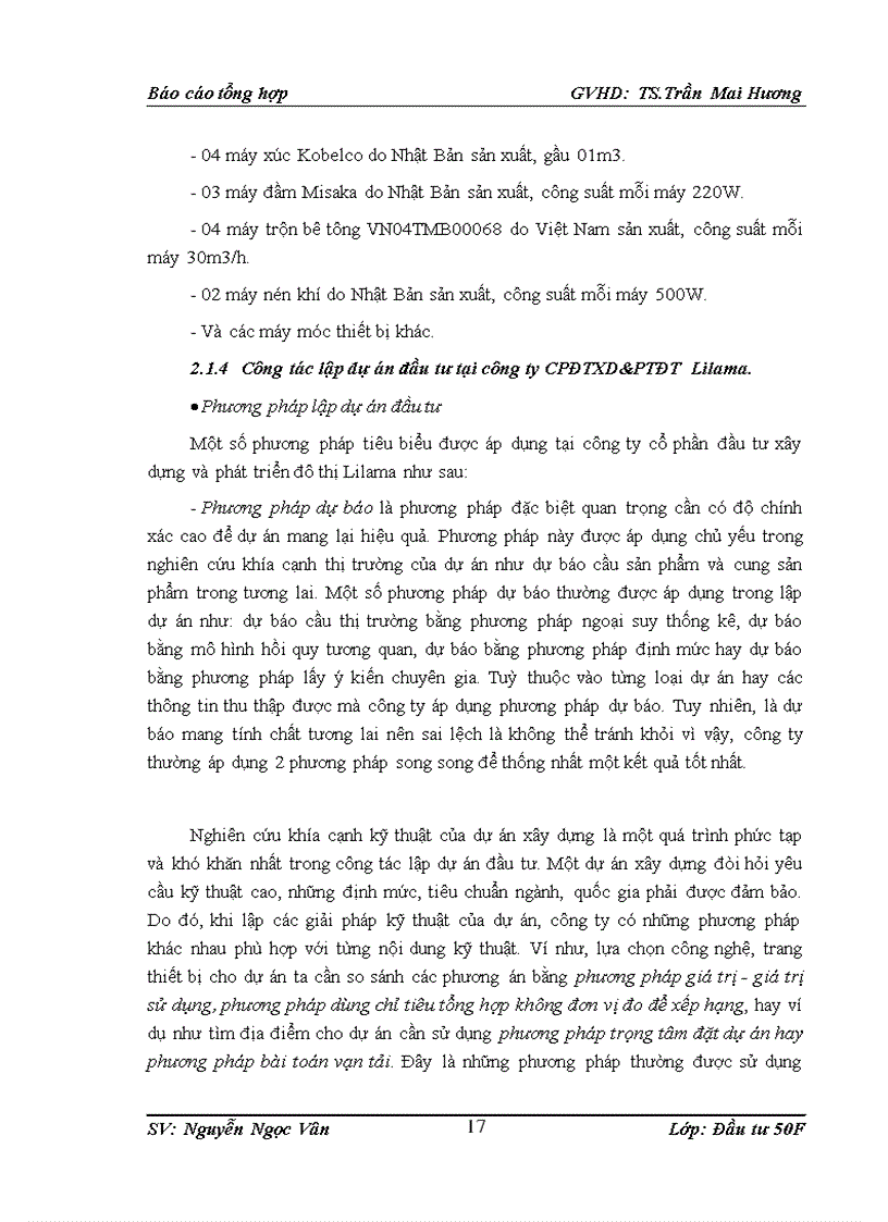 image for page Thực trạng các hoạt động đầu tư của Công ty cổ phần đầu tư xây dựng và phát triển đô thị Lilama 1