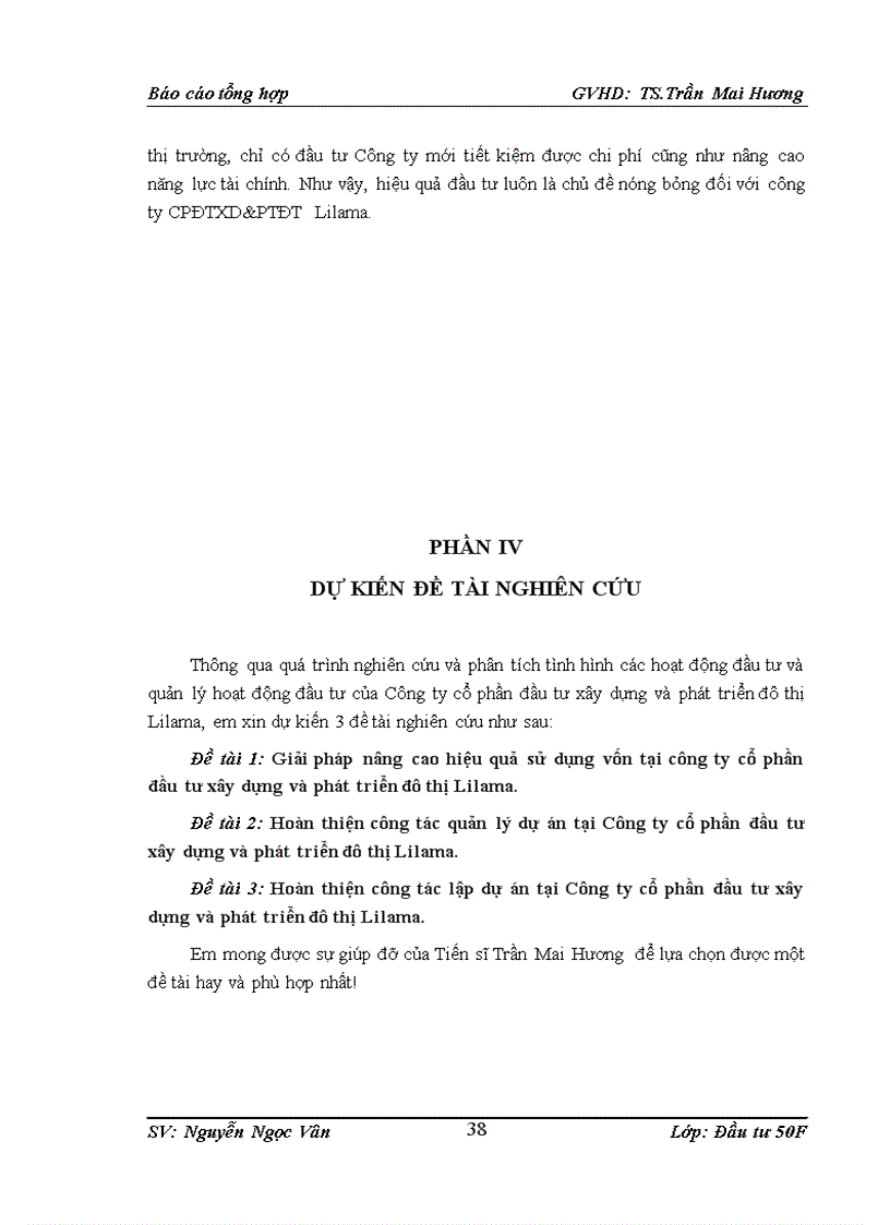 image for page Thực trạng các hoạt động đầu tư của Công ty cổ phần đầu tư xây dựng và phát triển đô thị Lilama 1