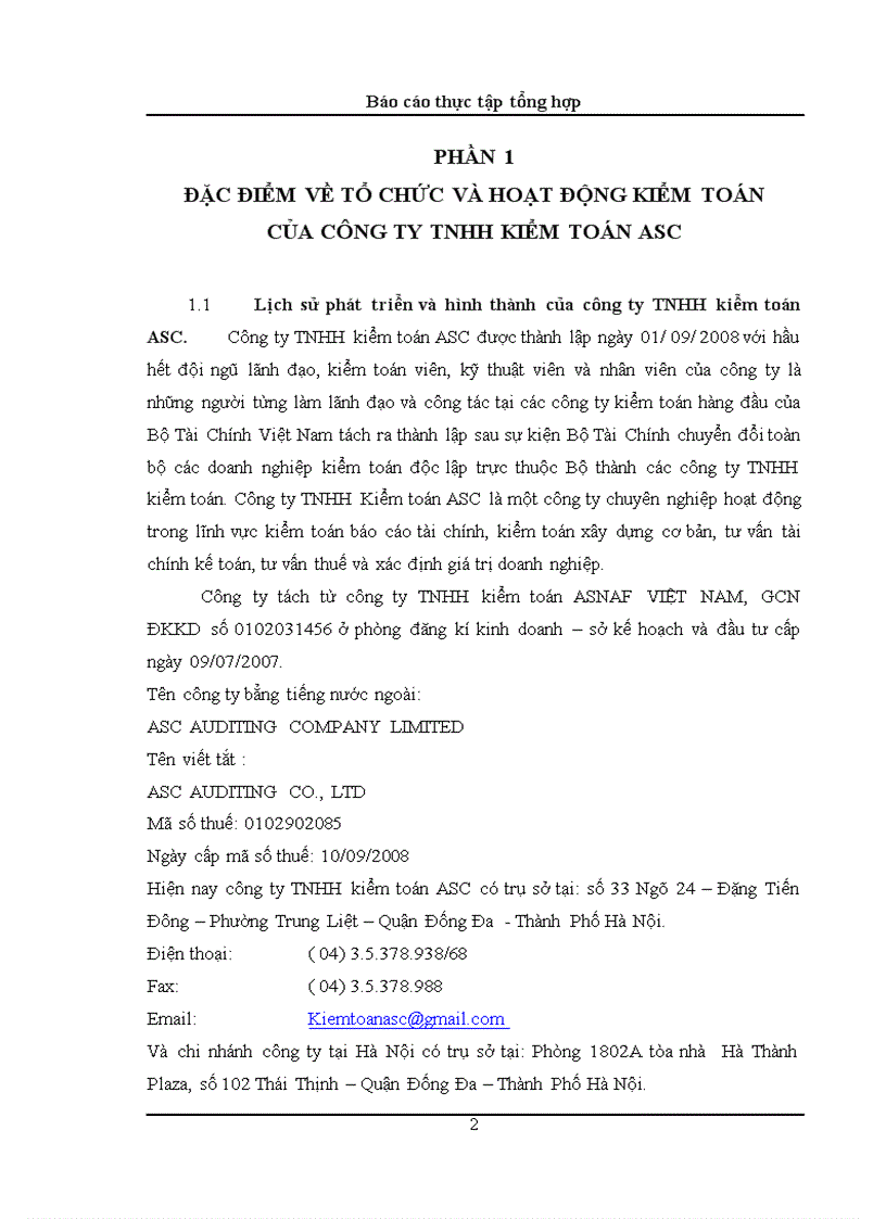 image for page Đặc điểm tổ chức kiểm toán của Công ty TNHH Kiểm Toán ASC