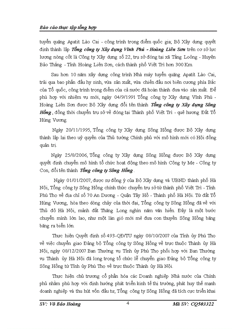 image for page Phương hướng phát triển của Tổng công ty Sông Hồng