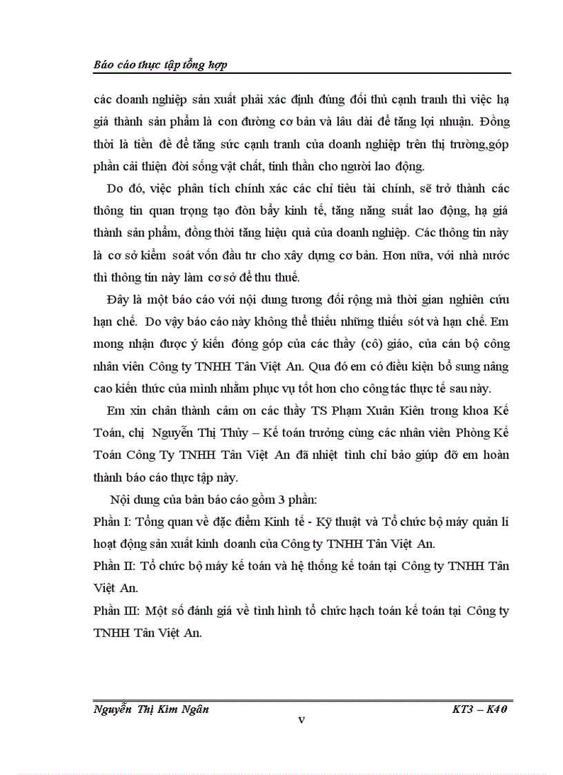 image for page Một số đánh giá về tình hình tổ chức hạch toán kế toán tại Công ty TNHH Tân Việt An