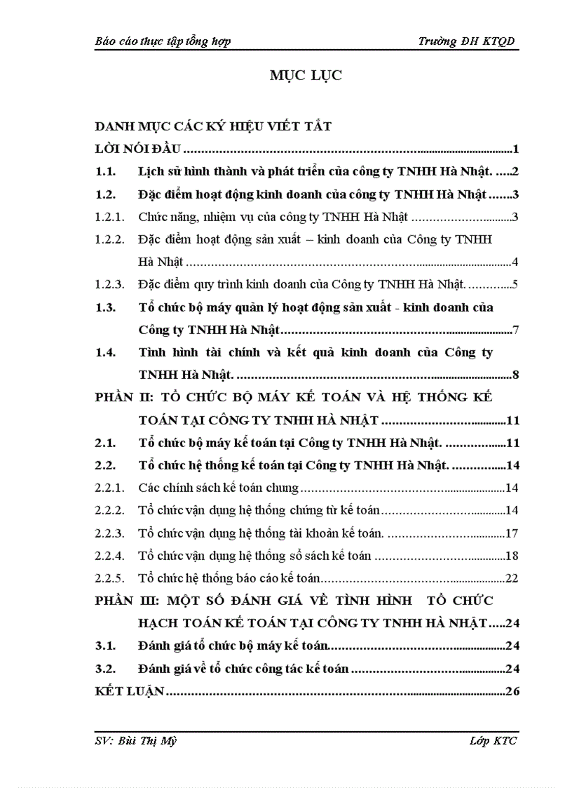 image for page Tổ chức bộ máy kế toán và hệ thống kế toán tai công ty TNHH Hà Nhật