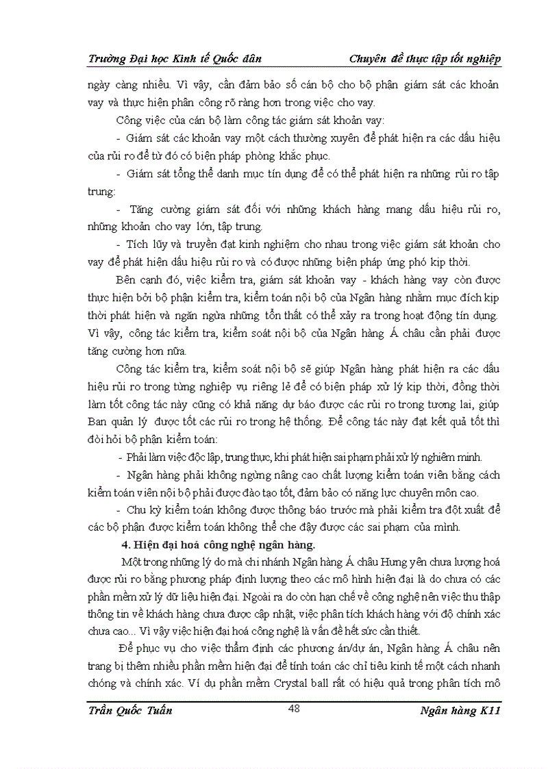 image for page Phòng ngừa và hạn chế rủi ro tín dụng tại Chi nhánh Ngân hàng thương mại cổ phần Á Châu tỉnh Hưng Yên 3