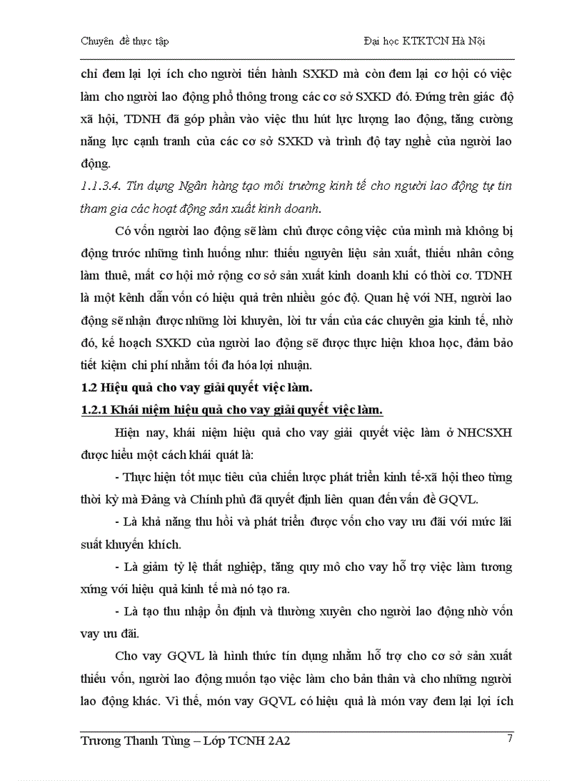 image for page Giải pháp nâng cao hiệu quả cho vay giải quyết việc làm của Phòng giao dịch Ngân hàng chính sách xã hội quận Hoàng Mai 1