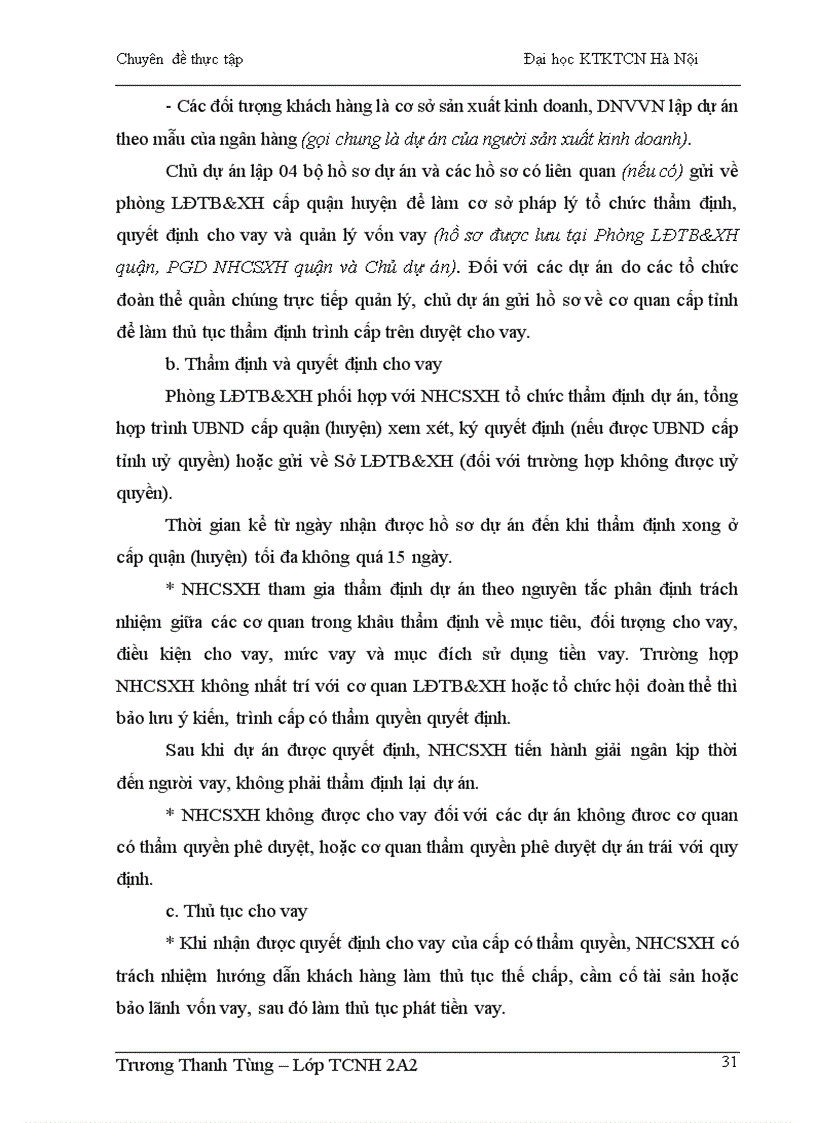 image for page Giải pháp nâng cao hiệu quả cho vay giải quyết việc làm của Phòng giao dịch Ngân hàng chính sách xã hội quận Hoàng Mai 1