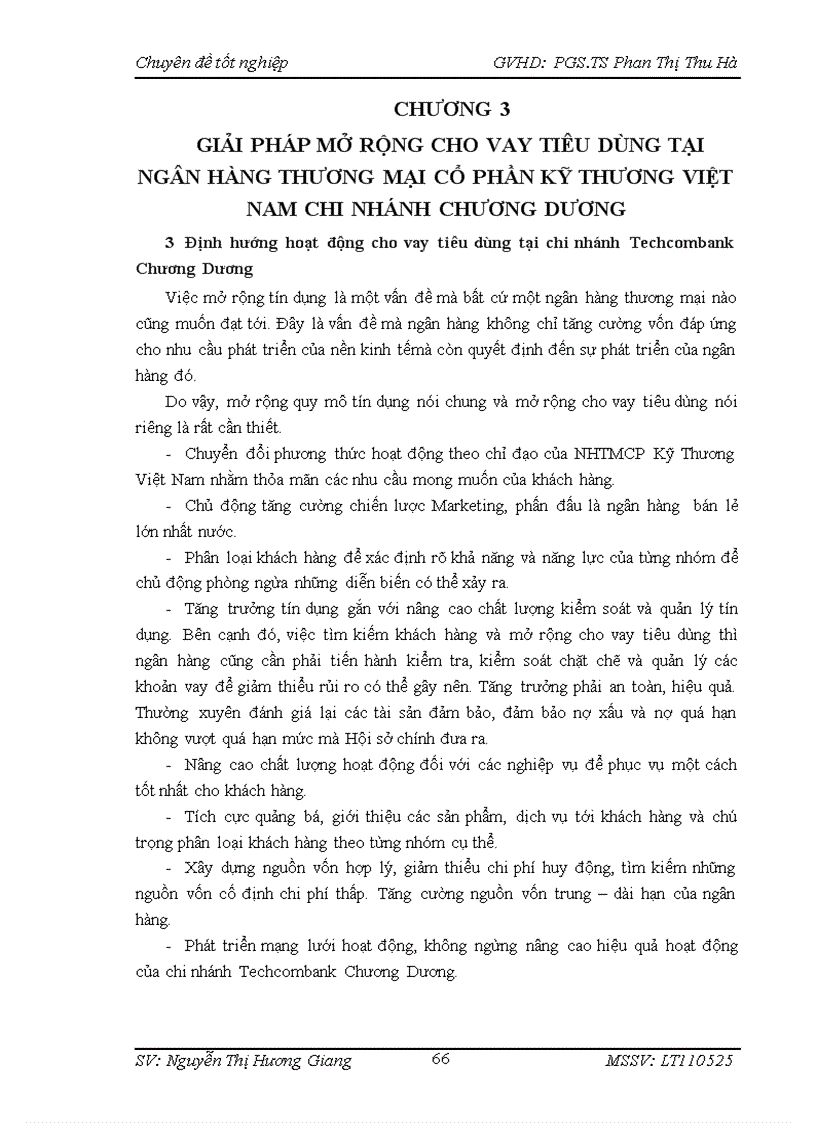 image for page Mở rộng cho vay tiêu dùng tại NHTMCP Kỹ Thương Việt Nam chi nhánh Chương Dương 1