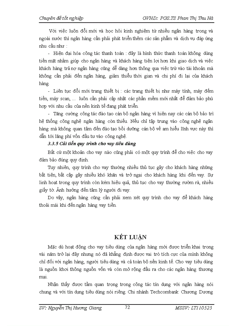 image for page Mở rộng cho vay tiêu dùng tại NHTMCP Kỹ Thương Việt Nam chi nhánh Chương Dương 1