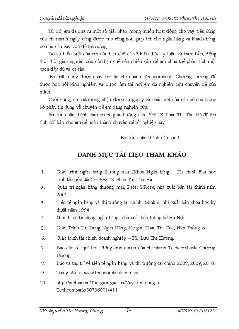 image for page Mở rộng cho vay tiêu dùng tại NHTMCP Kỹ Thương Việt Nam chi nhánh Chương Dương 1