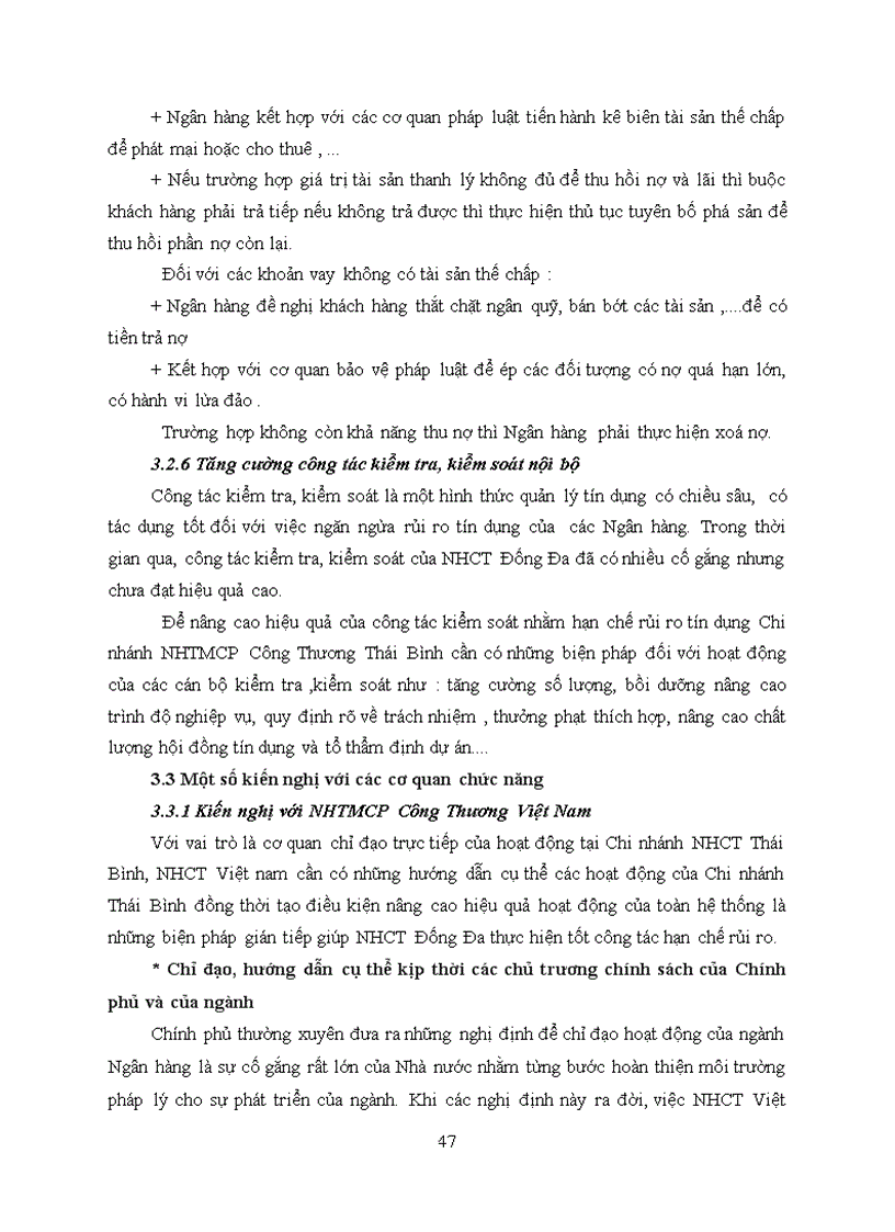 image for page Thực trạng hạn chế rủi ro tín dụng tại ngân hàng tmcp công thương việt nam chi nhánh thái bình