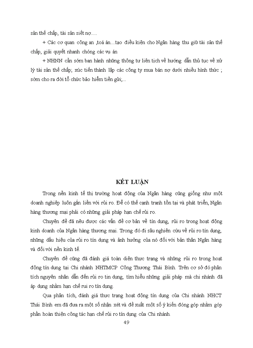 image for page Thực trạng hạn chế rủi ro tín dụng tại ngân hàng tmcp công thương việt nam chi nhánh thái bình