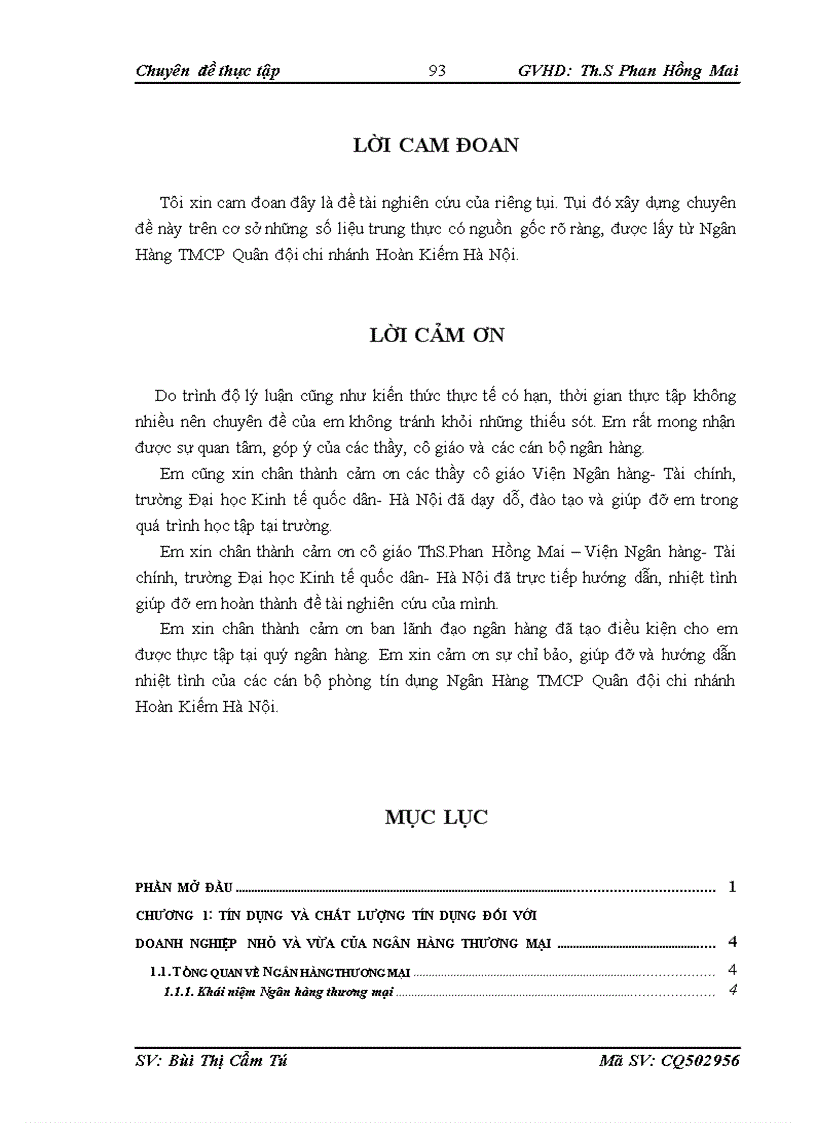 image for page Nâng cao chất lượng tín dụng đối với doanh nghiệp nhỏ và vừa tại Ngân hàng TMCP Quân đội chi nhánh Hoàn Kiếm