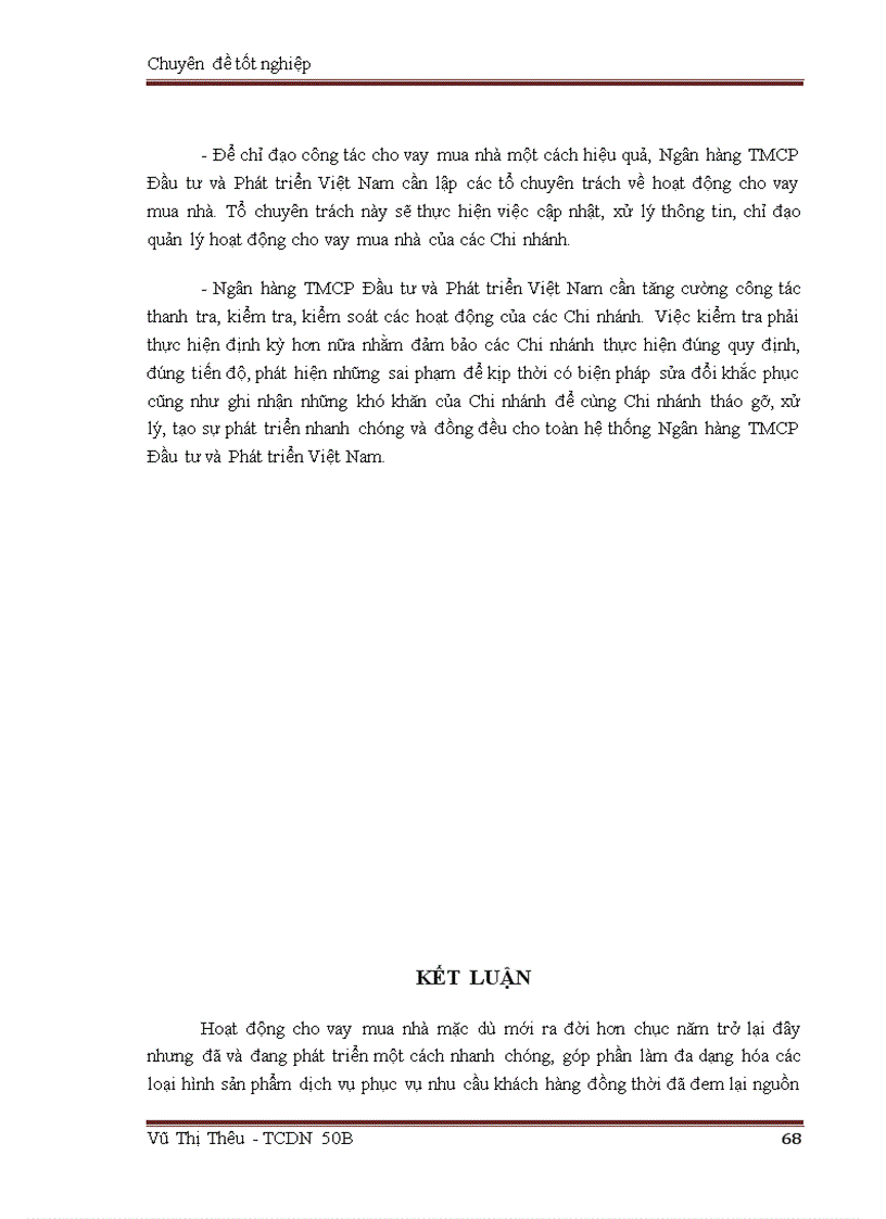 image for page Mở rộng hoạt động cho vay mua nhà tại Ngân hàng TMCP Đầu tư và Phát triển Việt Nam Chi nhánh Cầu Giấy
