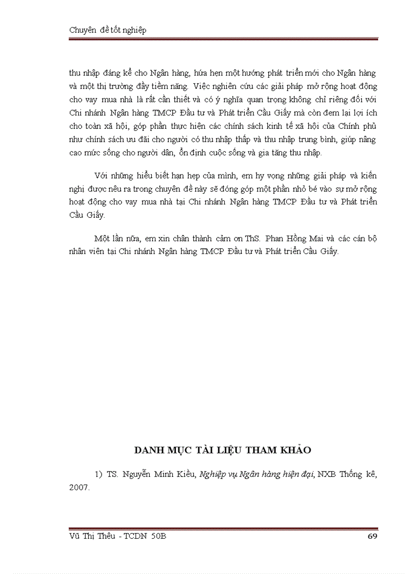image for page Mở rộng hoạt động cho vay mua nhà tại Ngân hàng TMCP Đầu tư và Phát triển Việt Nam Chi nhánh Cầu Giấy