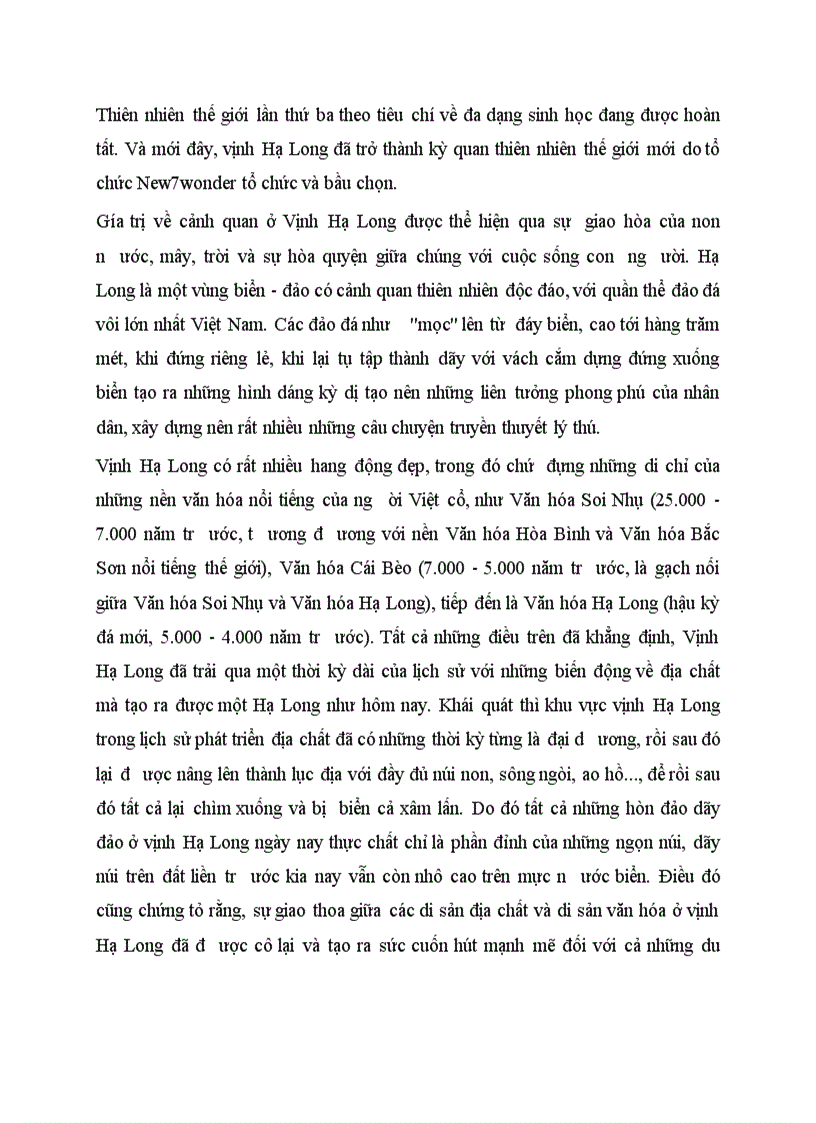 image for page Thực trạng phát triển du lịch của Vịnh Hạ Long cơ hội và thách thức khi lọt vào Top 7 kỳ quan thiên nhiên thế giới 1