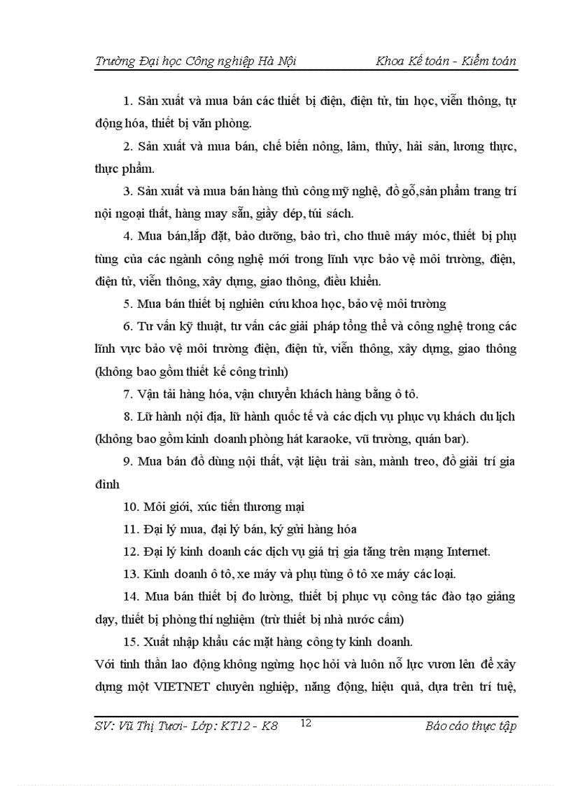 image for page Hình thức hạch toán và đặc điểm phần hành kế toán của từng bộ phận trong Công ty cổ phần Vietnet 1