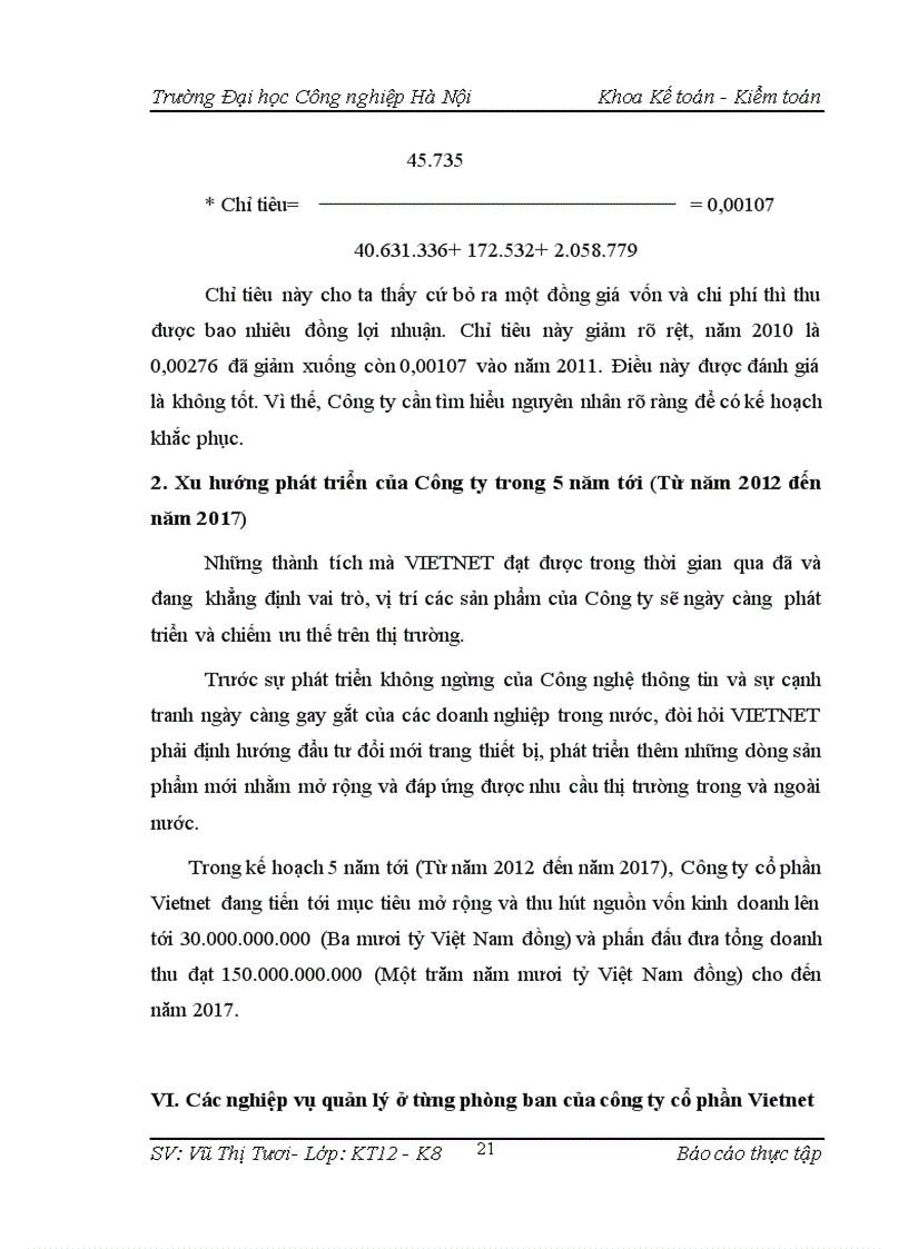 image for page Hình thức hạch toán và đặc điểm phần hành kế toán của từng bộ phận trong Công ty cổ phần Vietnet 1