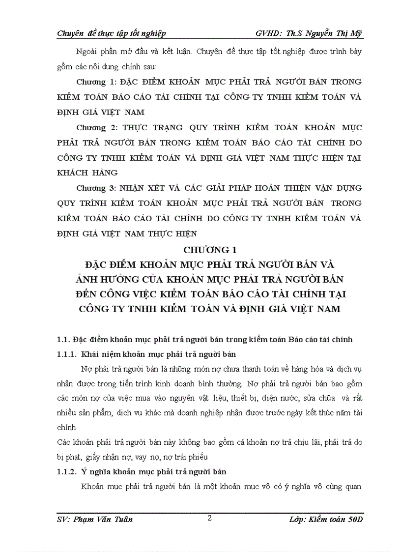 image for page Thực trạng qui trình kiểm toán khoản mục phải trả người bán trong kiểm toán báo cáo tài chính do công ty tnhh kiểm toán và định giá việt nam thực hiện tại khách hàng