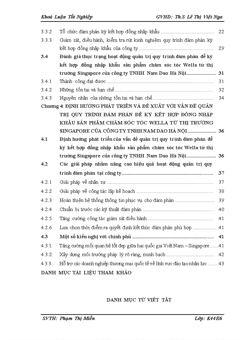 Thực trạng quản trị quy trình đàm phán để ký kết hợp đồng nhập khẩu sản phẩm chăm sóc tóc wella từ thị trường singapore của công ty tnhh nam dao hà nội