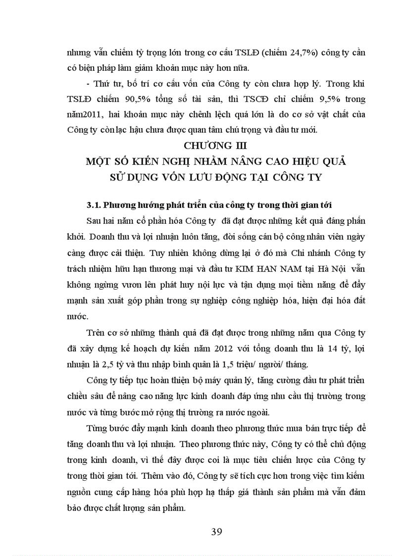 image for page Thực trạng công tác quản lý và sử dụng vốn lưu động tại chi nhánh công ty trách nhiệm hữu hạn thương mại và đầu tư kim han nam tại hà nội