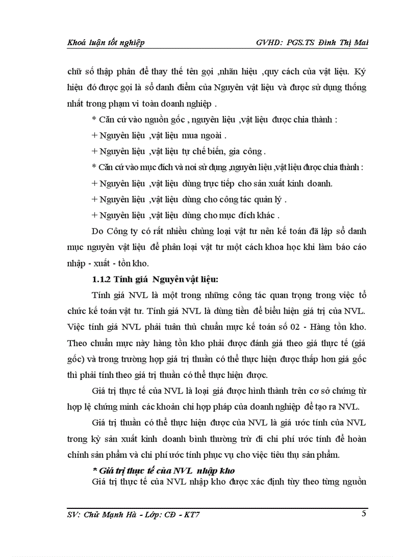 image for page Hoàn thiện kế toán nguyên vật liệu tại công TY Cổ phần xây dựng Tây Tiến