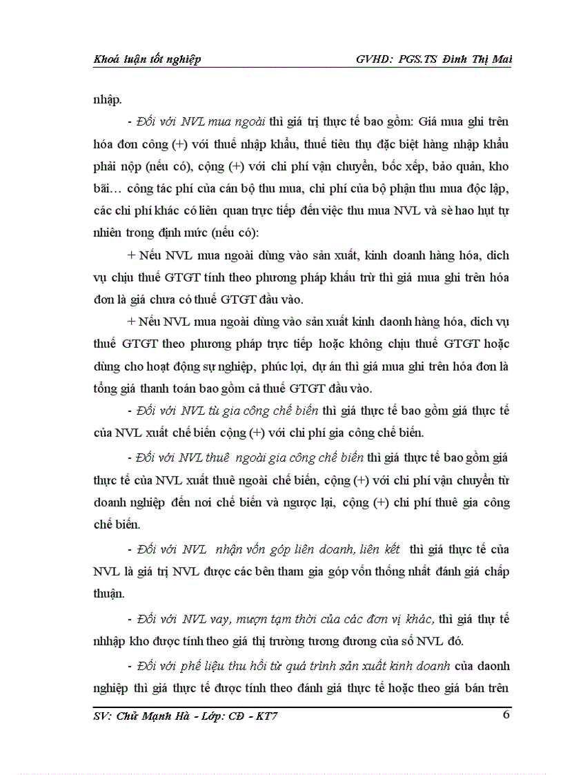 image for page Hoàn thiện kế toán nguyên vật liệu tại công TY Cổ phần xây dựng Tây Tiến