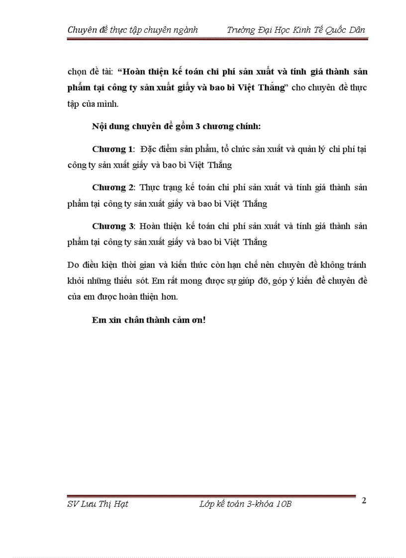 image for page Hoàn thiện kế toán chi phí sản xuất và tính giá thành sản phẩm tại công ty sản xuất giấy và bao bì việt thắng