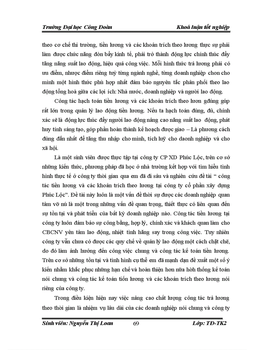 image for page Thực trạng công tác kế toán tiền lương và các khoản trích theo lương tai công ty cổ phần xây dựng phúc lộc