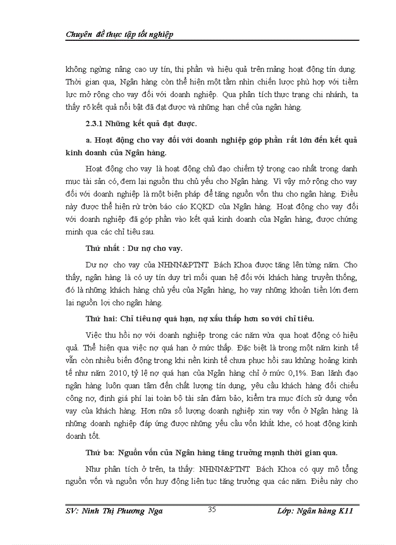 image for page NÂNG CAO CHấT LƯợNG HOạT ĐộNG CHO VAY ĐốI VớI DOANH NGHIệP TạI CHI NHáNH NGÂN HàNG NNPTNT BáCH KHOA