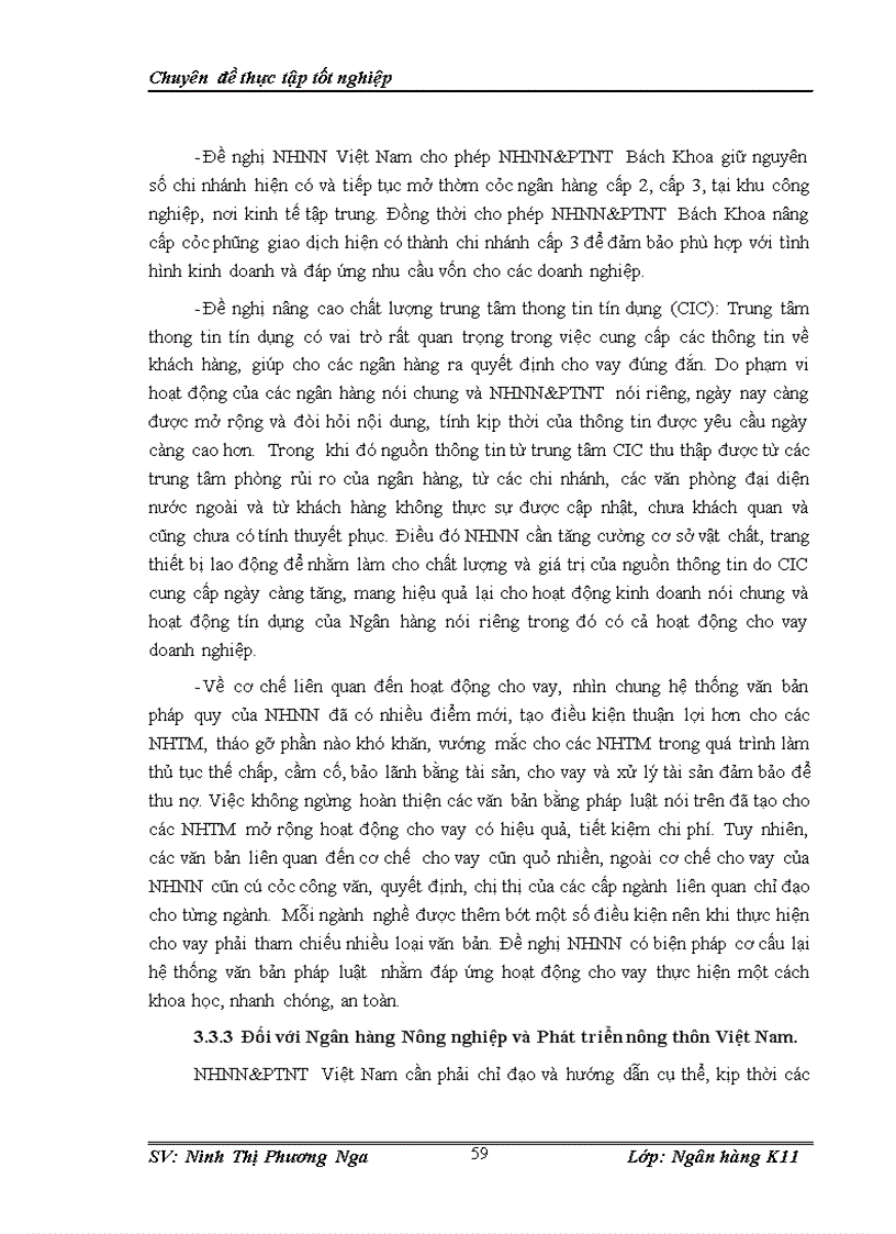 image for page NÂNG CAO CHấT LƯợNG HOạT ĐộNG CHO VAY ĐốI VớI DOANH NGHIệP TạI CHI NHáNH NGÂN HàNG NNPTNT BáCH KHOA
