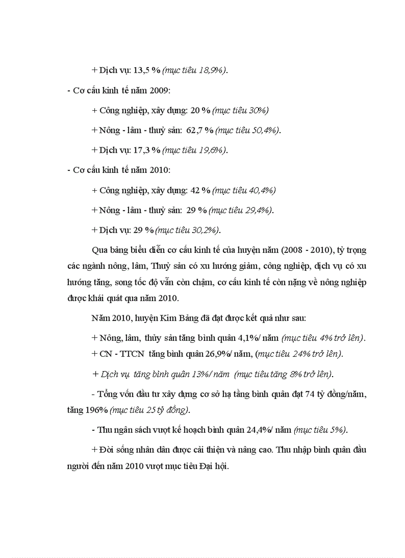 image for page Chuyển dịch cơ cấu kinh tế huyện Kim Bảng theo hướng CNH HĐH giai đoạn 2010 2015