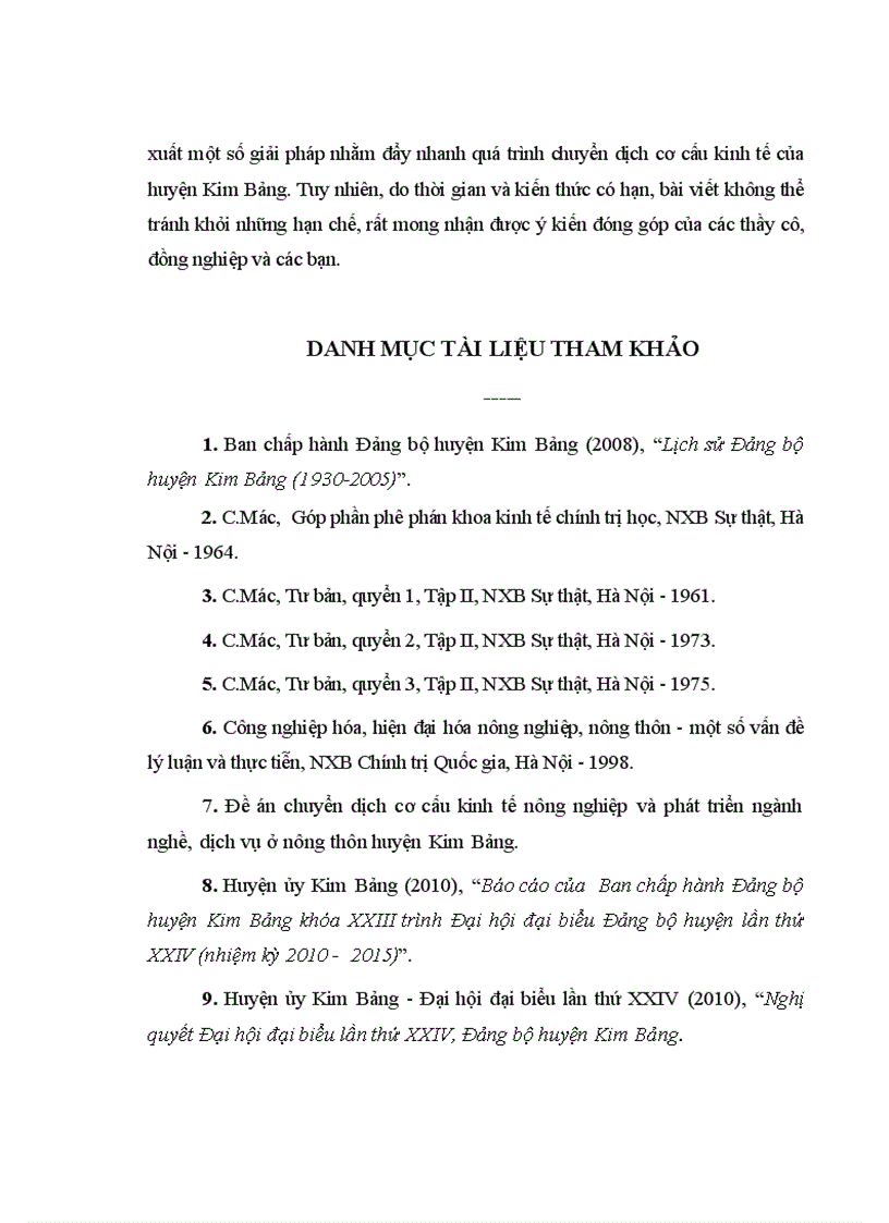 image for page Chuyển dịch cơ cấu kinh tế huyện Kim Bảng theo hướng CNH HĐH giai đoạn 2010 2015