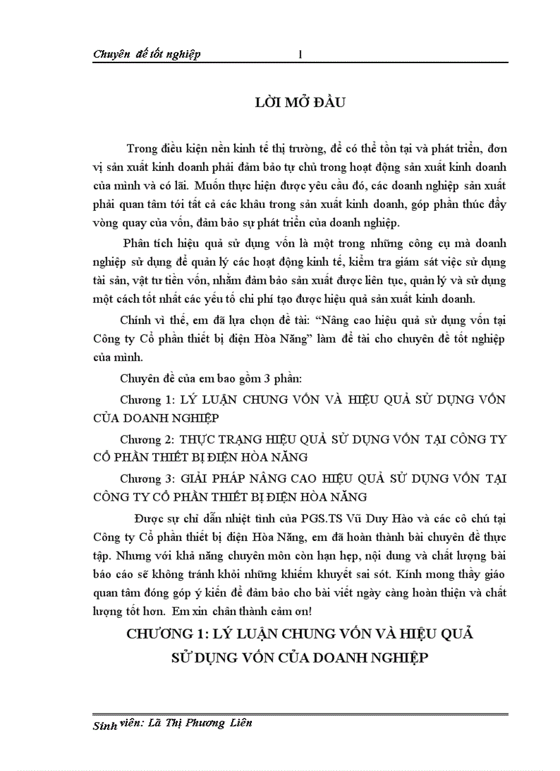 image for page Nâng cao hiệu quả sử dụng vốn tại Công ty Cổ phần thiết bị điện Hòa Năng