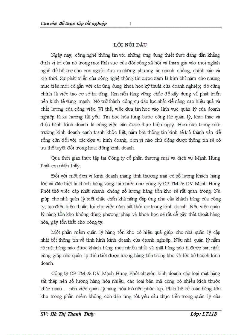 image for page Xây dựng phần mềm quản lý hàng tồn kho tại Công ty cổ phần thương mại và dịch vụ Mạnh Hưng Phát