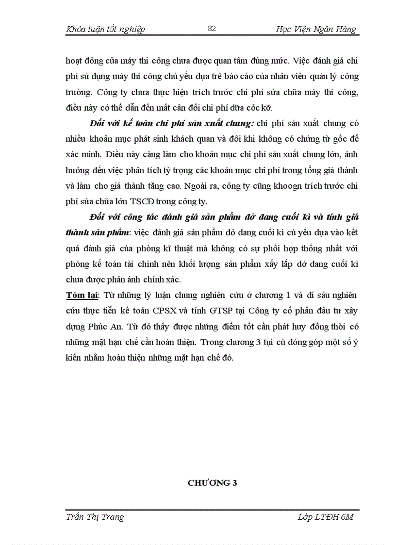 image for page Hoàn thiện công tác kế toán chi phí sản xuất và tính giá thành sản phẩm xây lắp tại Công ty cổ phần đầu tư xây dựng Phúc An