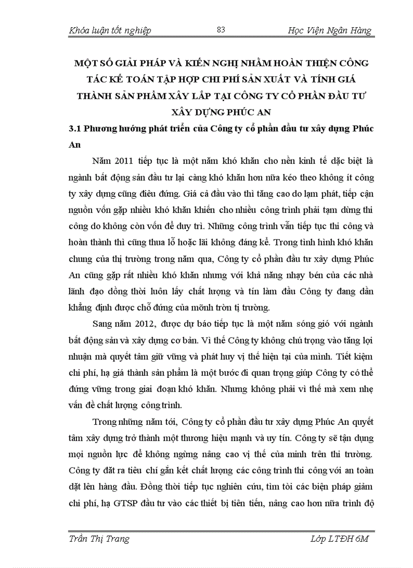 image for page Hoàn thiện công tác kế toán chi phí sản xuất và tính giá thành sản phẩm xây lắp tại Công ty cổ phần đầu tư xây dựng Phúc An