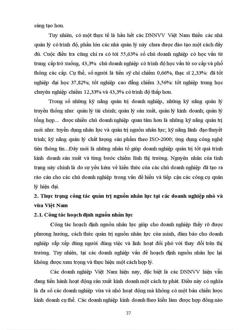image for page Quản trị nguồn nhân lực trong các doanh nghiệp nhỏ và vừa Việt Nam Thực trạng và giải pháp 6