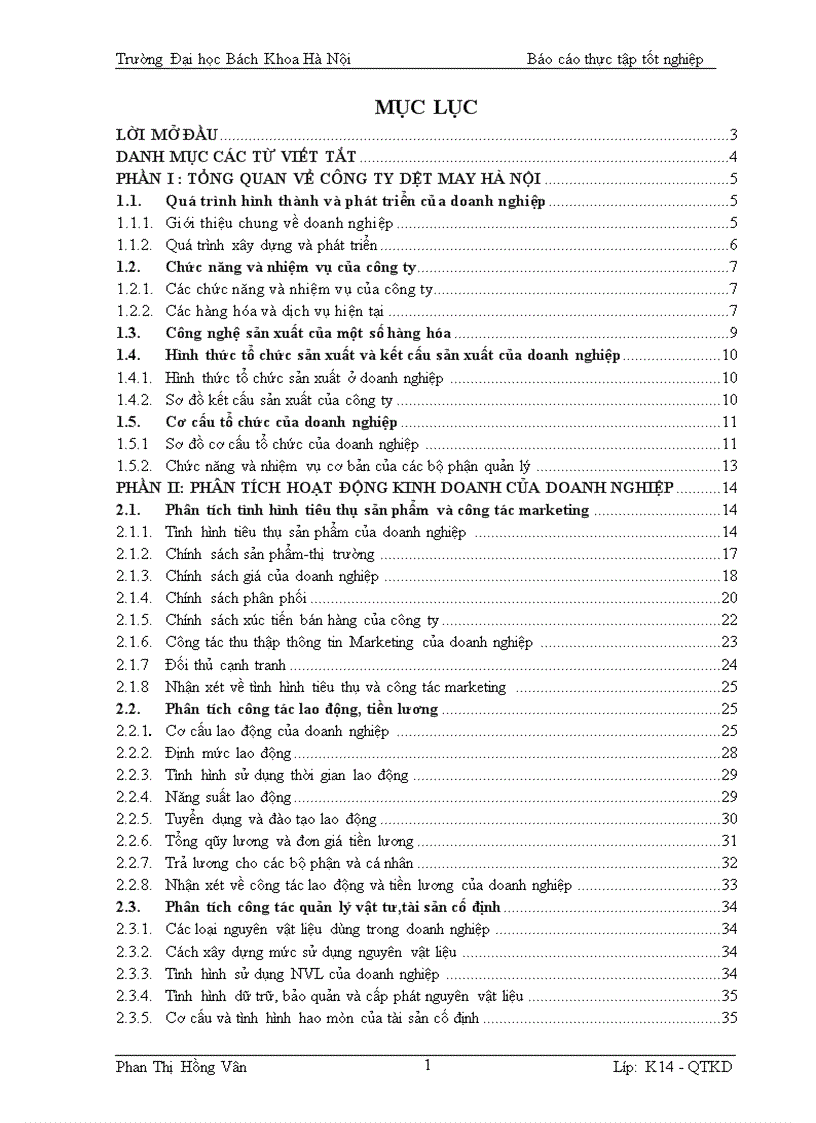 image for page Báo cáo thực tập tốt nghiệp tại Tổng Công ty Cổ Phần Dệt may Hà Nội