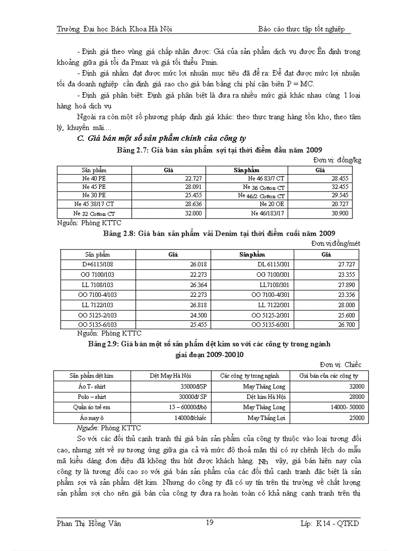 image for page Báo cáo thực tập tốt nghiệp tại Tổng Công ty Cổ Phần Dệt may Hà Nội