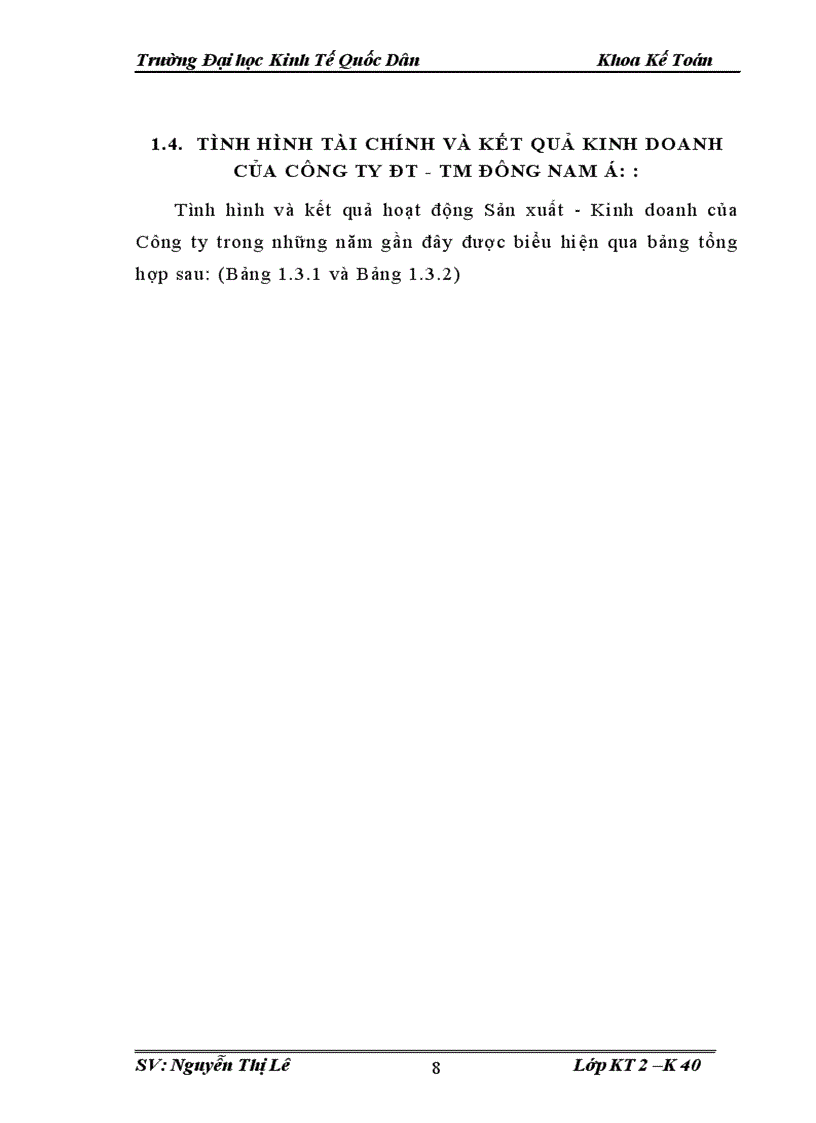 image for page Tổ chức bộ máy Kế toán và hệ thống Kế toán tại Công ty ĐT TM Đông Nam Á 1