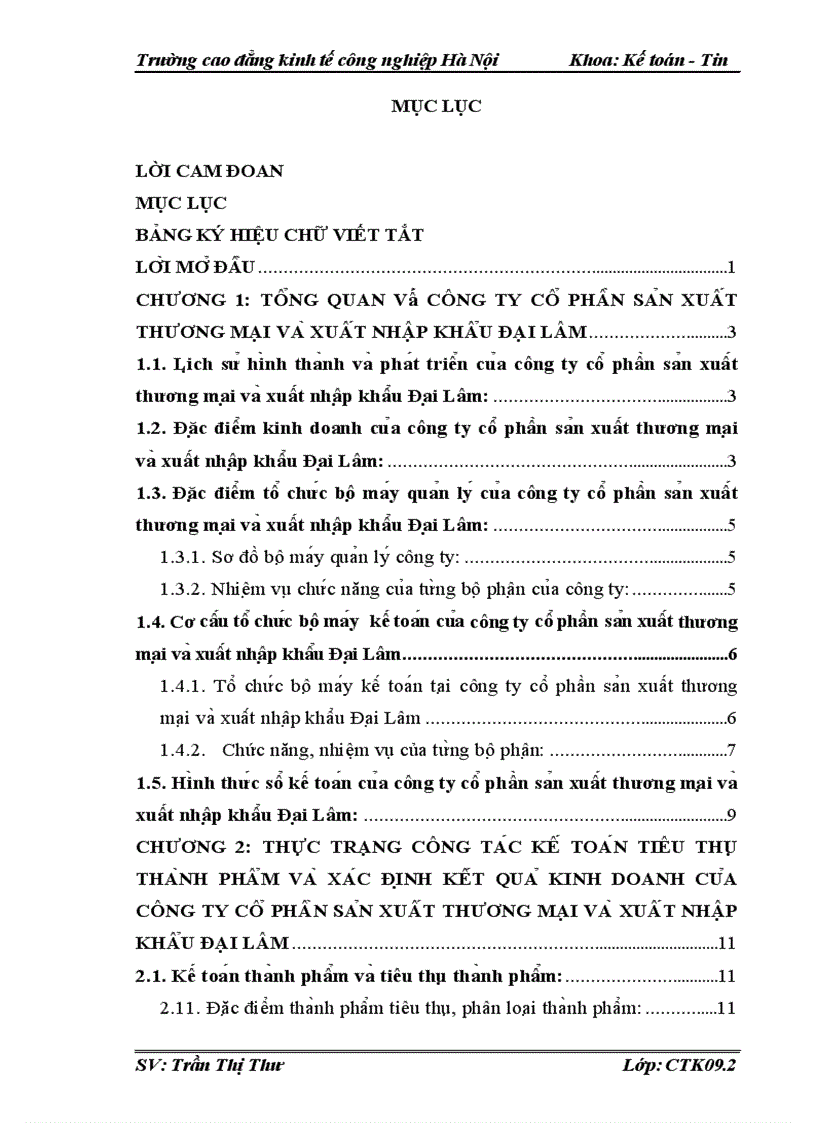 image for page Kế toán tiêu thụ và Xác định kết quả Kinh doanh tại Công ty cổ phần sản xuất thương mại và xuất nhập khẩu Đại Lâm