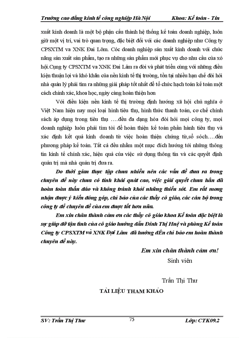 image for page Kế toán tiêu thụ và Xác định kết quả Kinh doanh tại Công ty cổ phần sản xuất thương mại và xuất nhập khẩu Đại Lâm