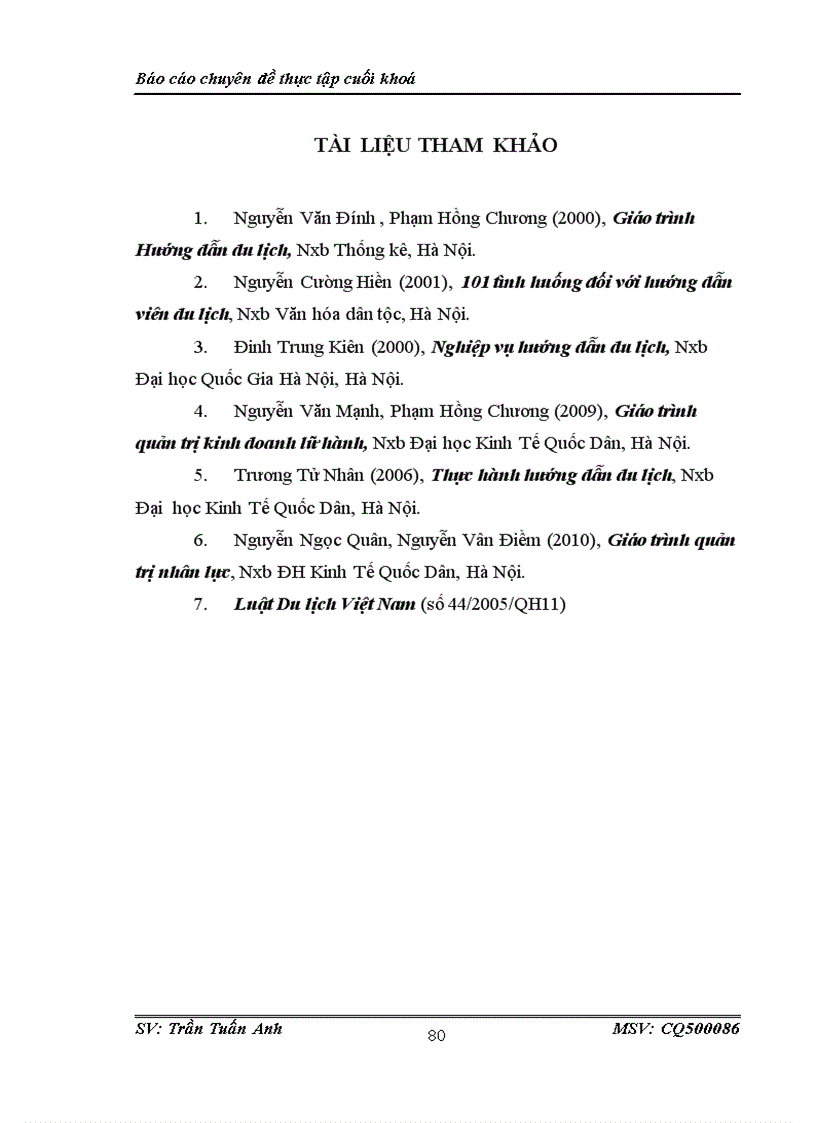 image for page Công tác tổ chức và quản lý nhằm nâng cao chất lượng nguồn nhân lực hướng dẫn viên du lịch nội địa tại công ty Lữ hành HanoiTourist