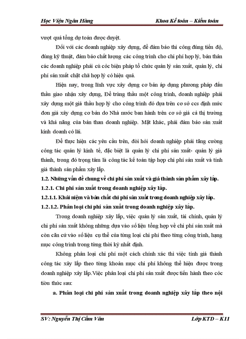 image for page Tổ chức kế toán tập hợp chi phí và tính giá thành sản phẩm sản xuất tại Công ty Cổ Phần Xây Dựng số 11 Vinaconex 1