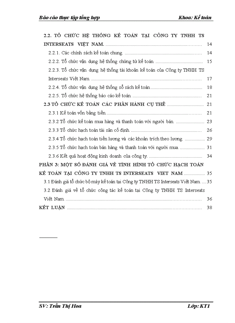 image for page Tổ chức bộ máy kế toán và hệ thống kế toán tại Công ty TNHH TS Interseats Việt Nam